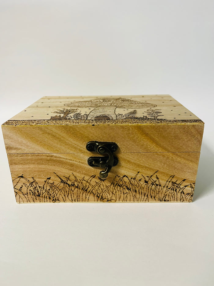 Large Wood Burned Boxes
