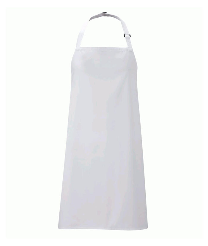 Bib Apron Unisex Solid Colours | White - Eg Clothing UK