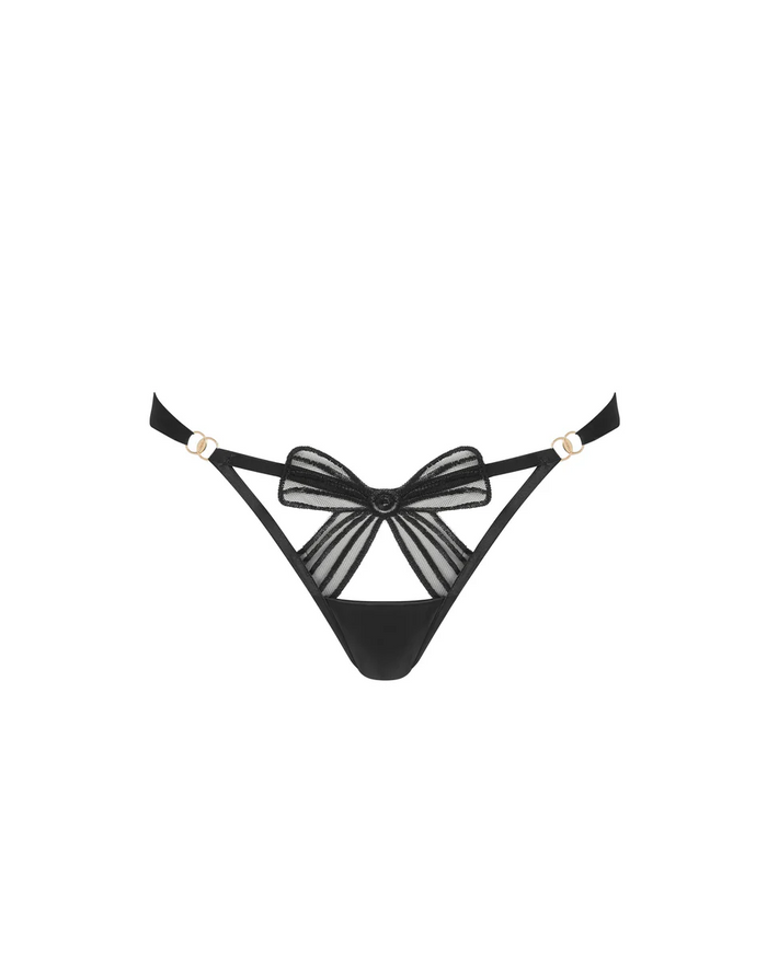 Annabel Open-Back Brief Black