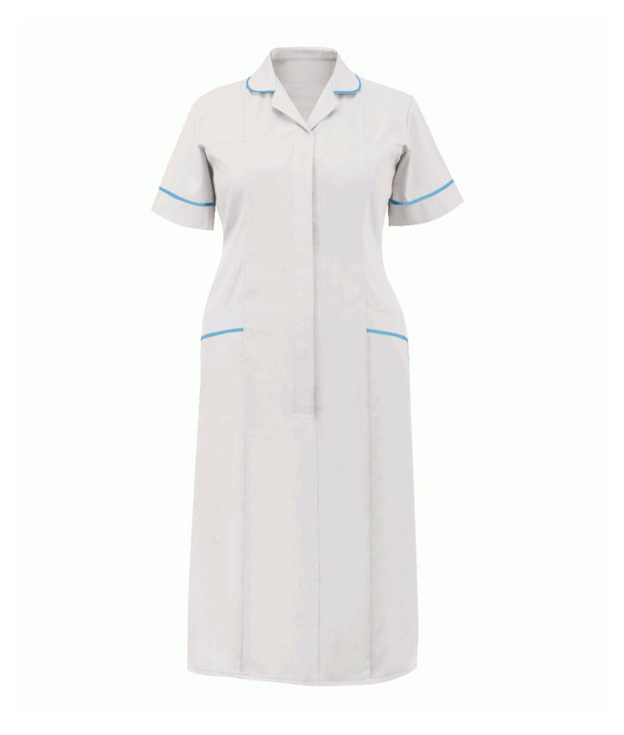 Classic Stepin Dress Ladies Multi-Color | White-Sky-Blue - Eg Clothing UK