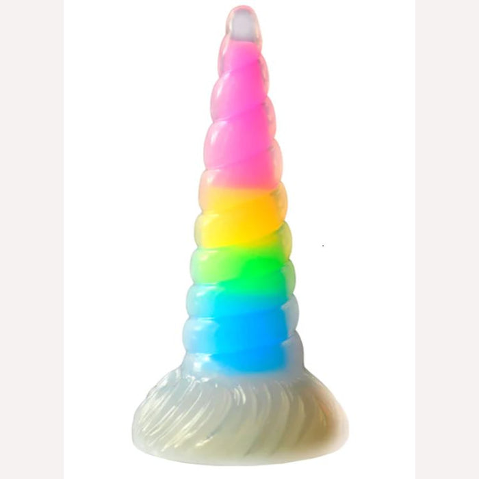 Creature Cocks Uni-glow Glow in the Dark Rainbow Dildo Intimates Adult Boutique