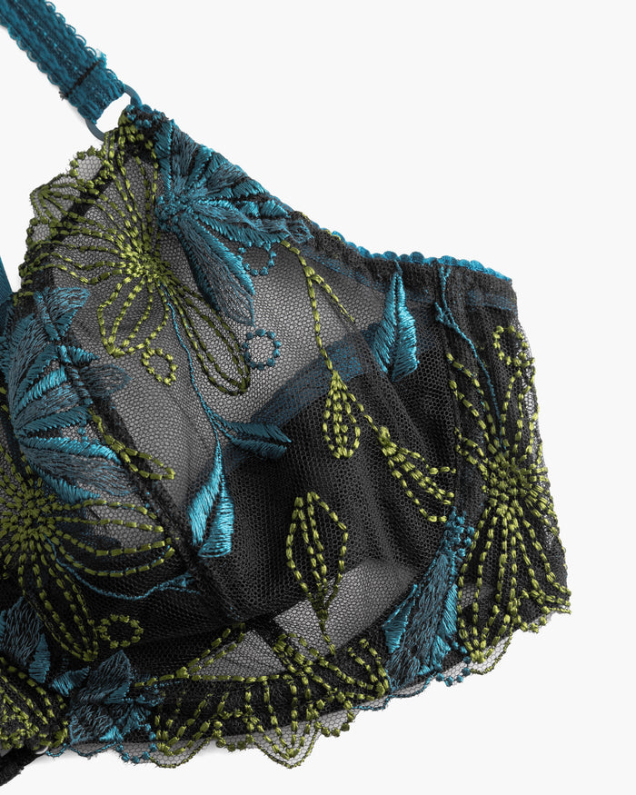Black Bra - Fiorita Demi Underwire Bra