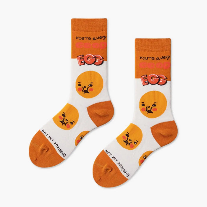 Designed Women Cartoon Fashion Crew Casual Cotton Socks - Pantsnsox