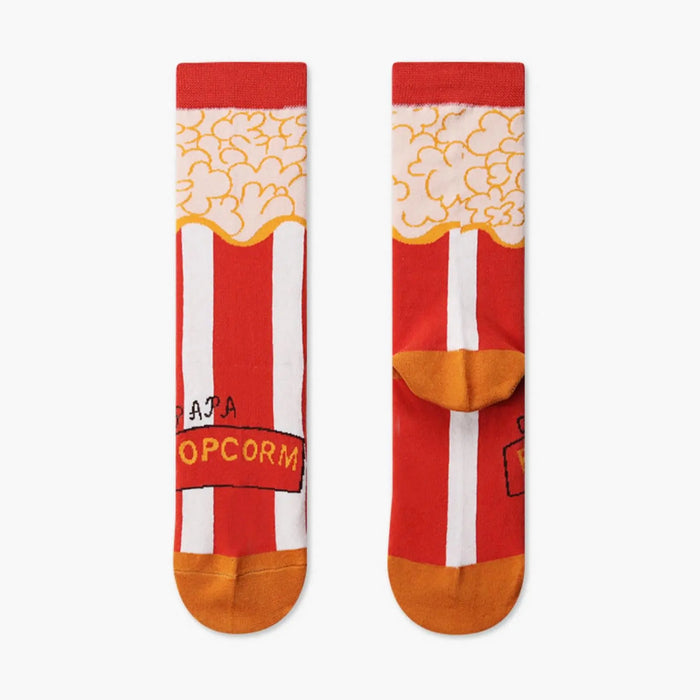 Women Designed Colorful Casual Comfortable Cotton Popcorn Socks - Pantsnsox