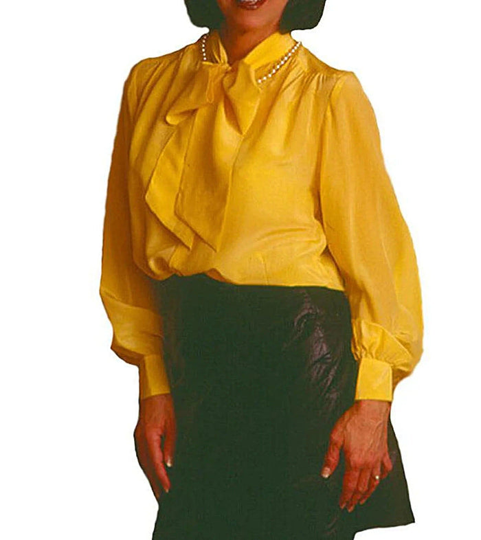 IS-SLIK-BLOUSE-CDC Pure Silk Crepe de chine Dress Blouse So Elegant, Reg $97 - Silk Blouse