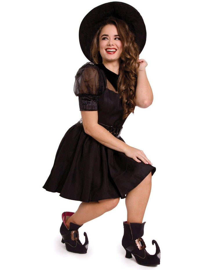 Ellie Shoes 253-Irina Velvet Costume Boots with 2.5" Heel for Women - Black & Purple Sizes 6-10 Ellie Shoes