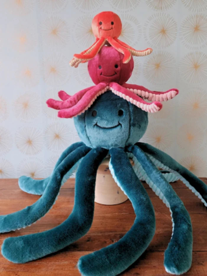 Fluff and Tuff Dog Toy - Squirt Octopus : 8" - Dog.Dog.Cat.