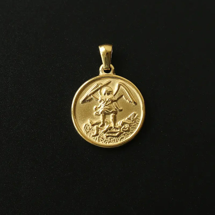 Gold Plated Roman Coin Pendant - Pantsnsox