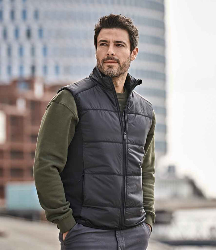 Tee Jays Hybrid - Stretch Bodywarmer | Black/Black - Eg Clothing UK
