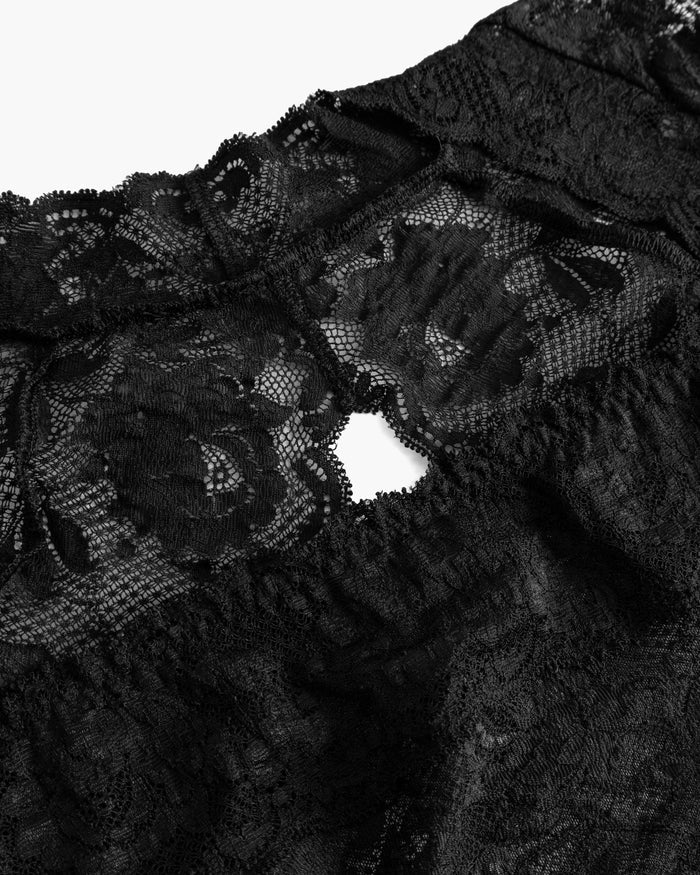 Black Teddy - Never Say Never Long Sleeve Bodysuit
