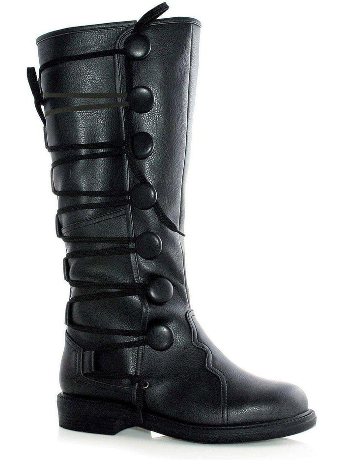 Men's Knee High Boots for Men - Ellie Shoes 125-Ren 1" Heel in Black & Brown PU, Stylish Design Ellie Shoes
