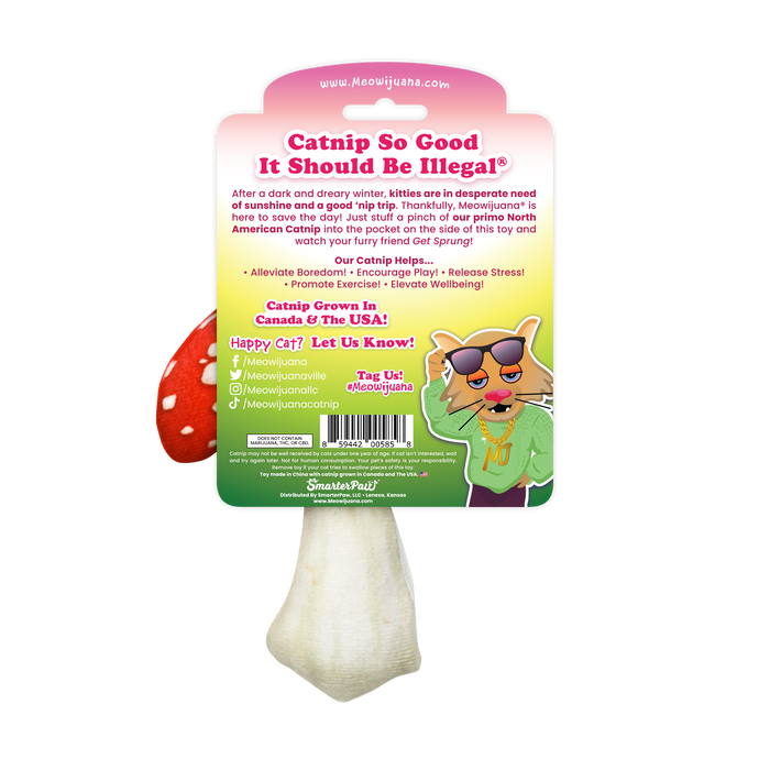 Meowijuana - Get Sprung Refillable Mushroom - Dog.Dog.Cat.