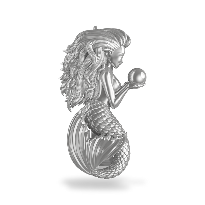 This is a charm that fits ZOX single wristbands, lanyards and hoodie strings only. It is made from stainless steel and is silver in color. The design is a mermaid from the profile.