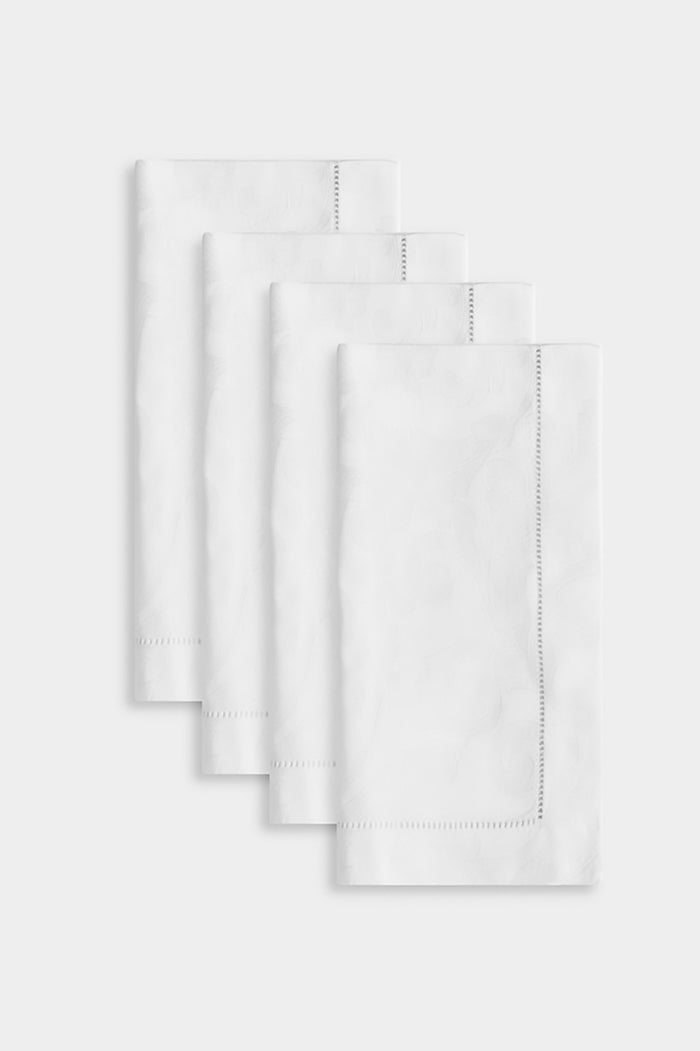 MILANO WHITE JACQUARD NAPKINS SET OF 4