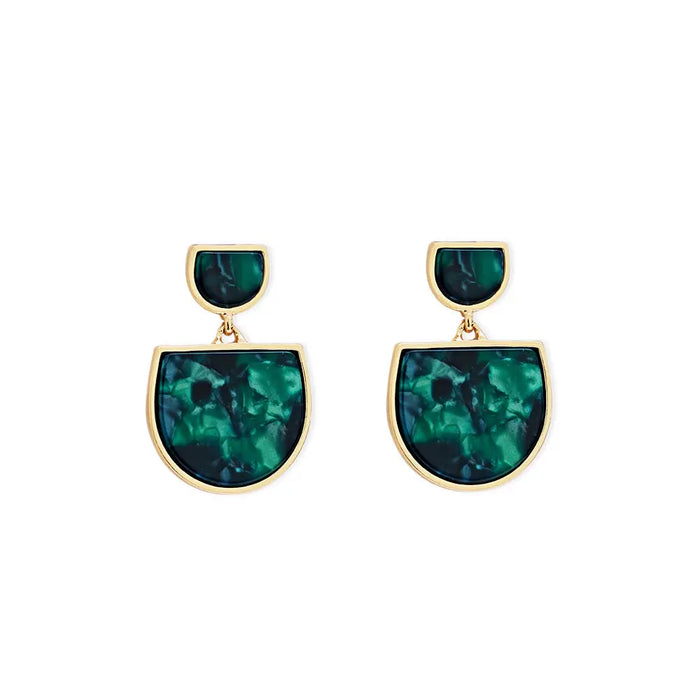 Modern Designer Double Drop Geometric Earrings - Pantsnsox
