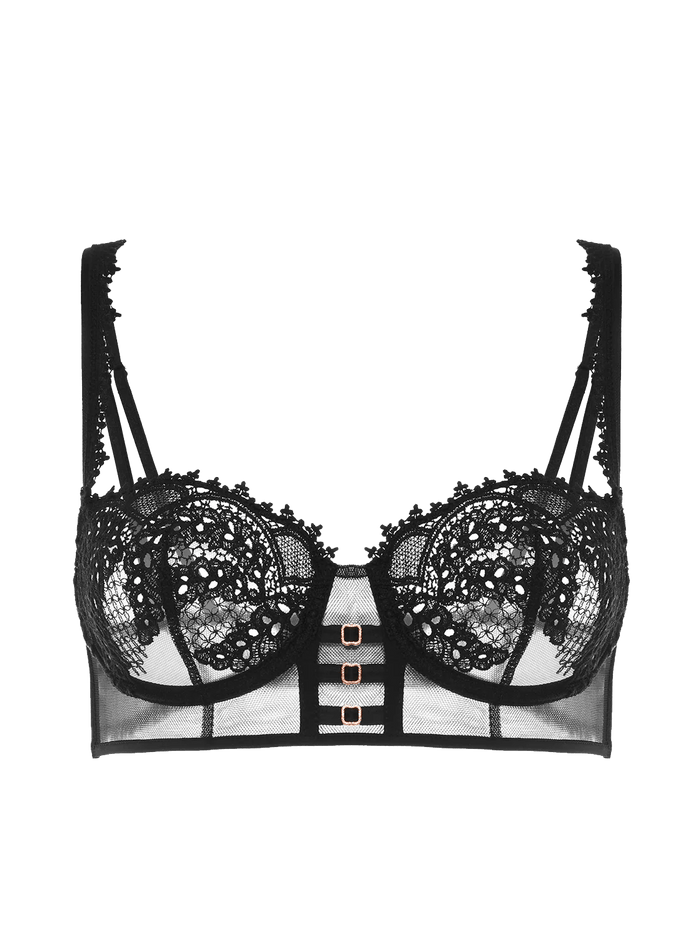Mystic Half Cup Bra Black