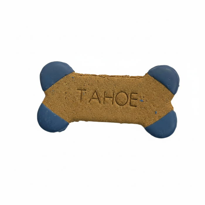 Preppy Puppy Tahoe dipped bone dog treats on white background