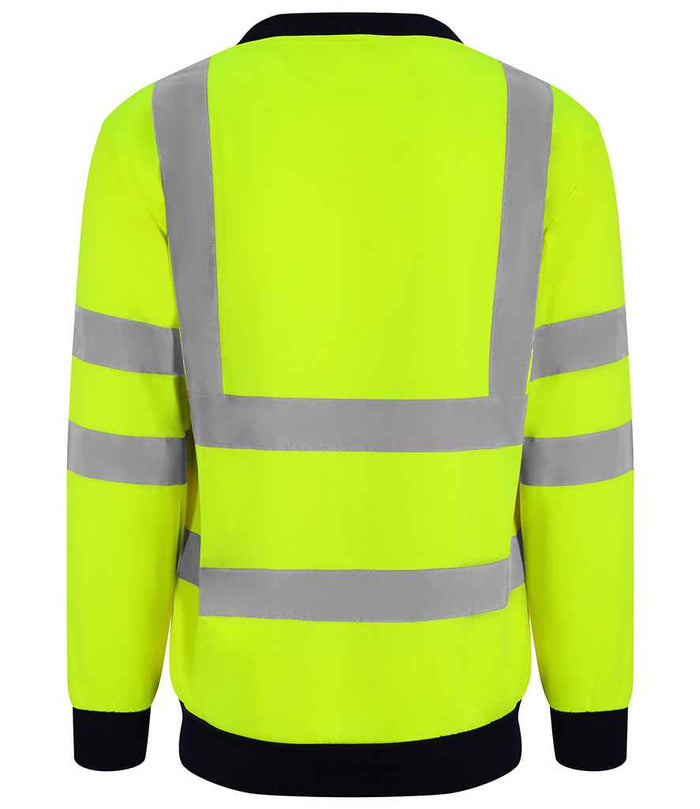Pro RTX High Visibility Two Tone Sweatshirt | Yellow/Navy - Eg Clothing UK