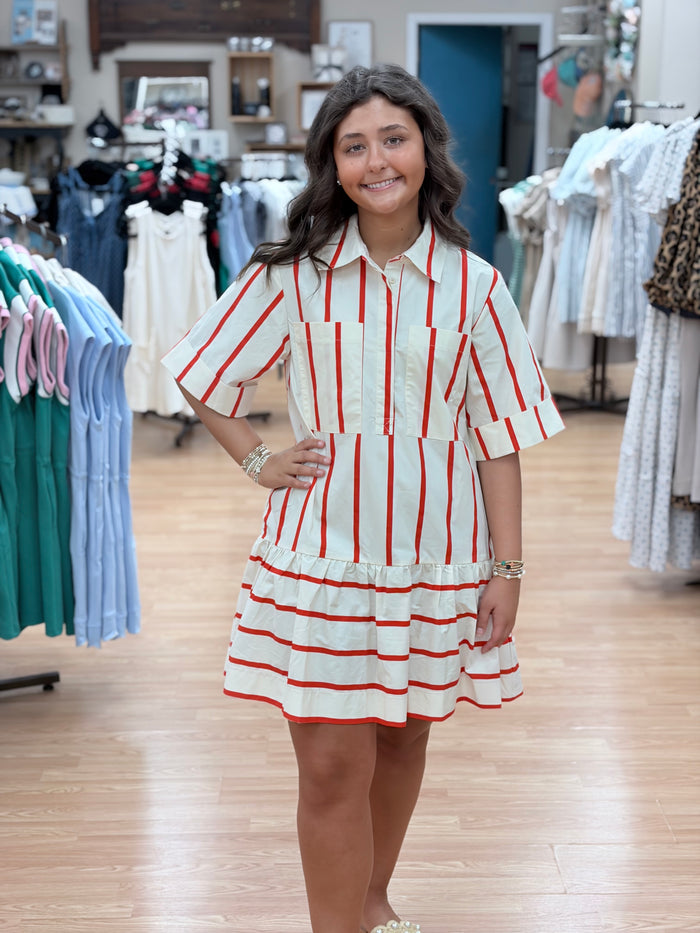 Sassy Stripe Mini Dress