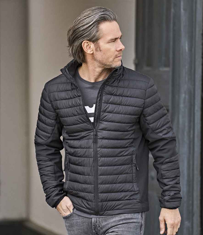 Tee Jays Crossover Padded Jacket | Black/Black - Eg Clothing UK