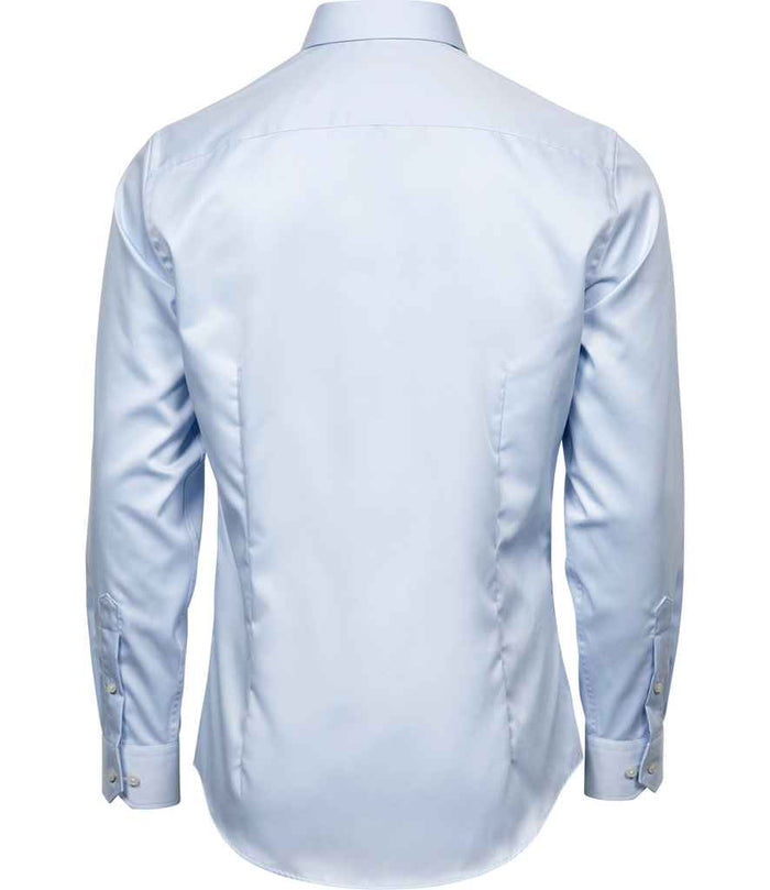 Tee Jays Luxury Comfort Fit Long Sleeve Oxford Shirt | Light Blue - Eg Clothing UK