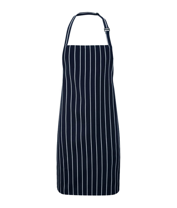 Bib Apron Unisex Striped Apron | Navy/White Stripes - Eg Clothing UK