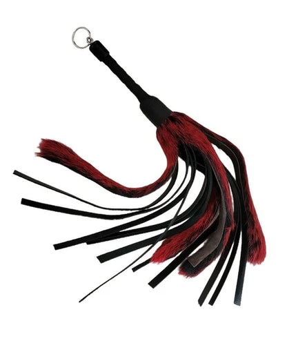 16" Rabbit Fur and Leather Flogger
