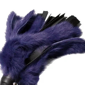 16" Rabbit Fur and Leather Flogger