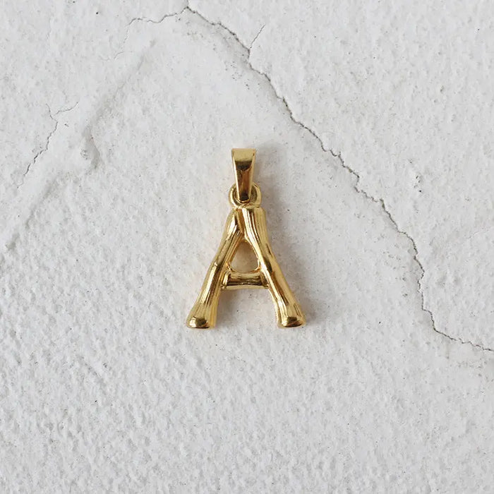 18ct Gold Plated Initial Letter  A to Z Charm Pendant Words Necklace Gift Crushes.