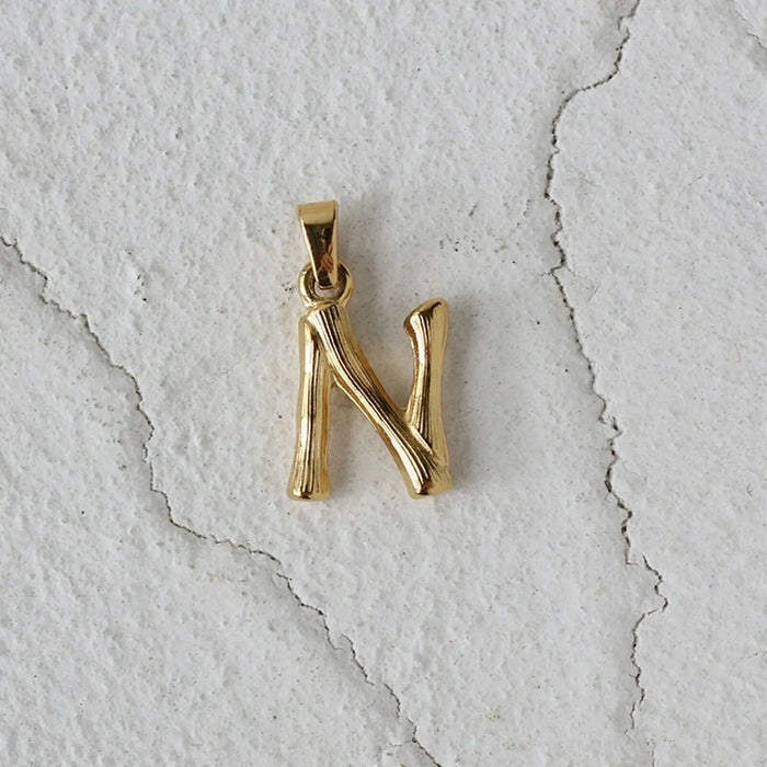 18ct Gold Plated Initial Letter  A to Z Charm Pendant Words Necklace Gift Crushes.