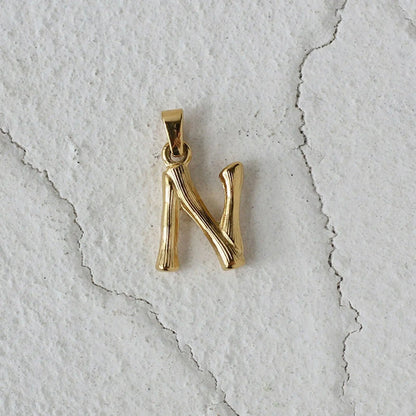 18ct Gold Plated Initial Letter  A to Z Charm Pendant Words Necklace Gift Crushes.