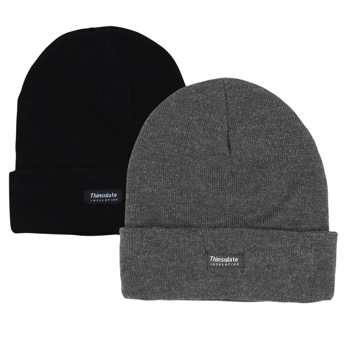 2 Pairs Mens Insulation Thermal Winter Knitted Thinsulate Ski Beanie Hat Pantsnsox