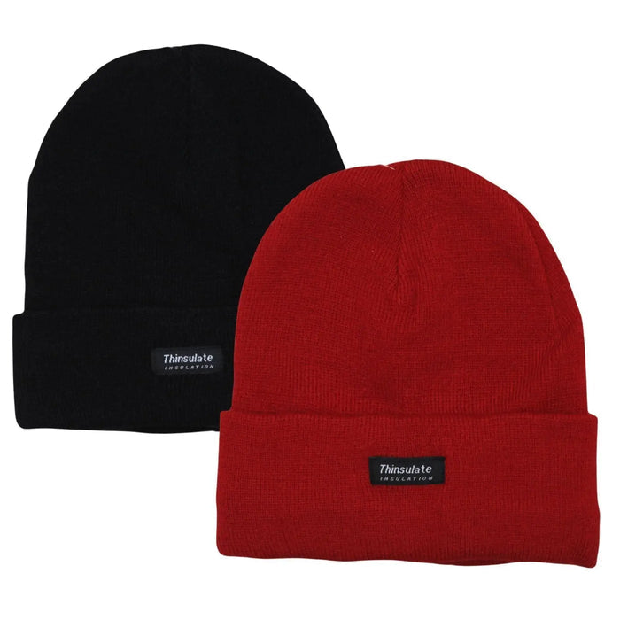 2 Pairs Mens Insulation Thermal Winter Knitted Thinsulate Ski Beanie Hat Pantsnsox