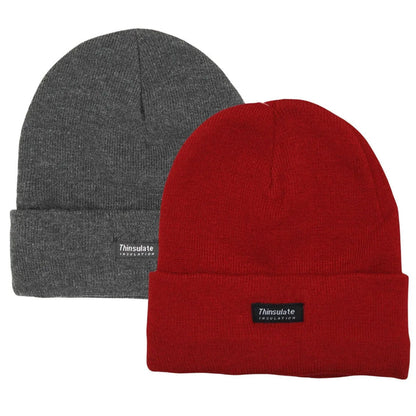 2 Pairs Mens Insulation Thermal Winter Knitted Thinsulate Ski Beanie Hat Pantsnsox