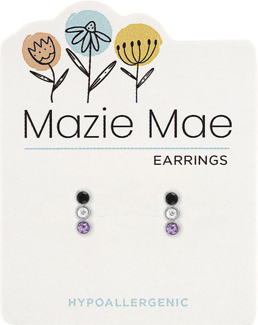 3-tiered Stud Earrings | Mazie Mae
