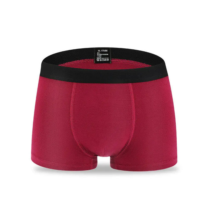 Mens Modal Fiber Boxer 6 Pairs Men Trunk Black Blue Grey Red Yellow Underwear