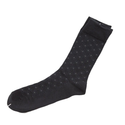Mens Premium Cotton Business Socks Size 6-11 Black Patterned - Pantsnsox