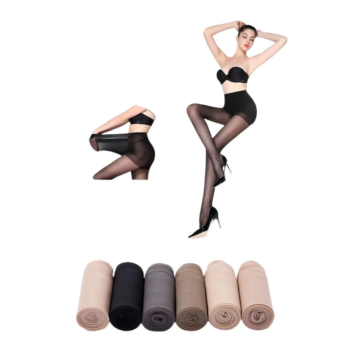 Womans Silk Pantyhose Stocking Ladies Polyamide 40D Thin Nude Black Grey - Pantsnsox