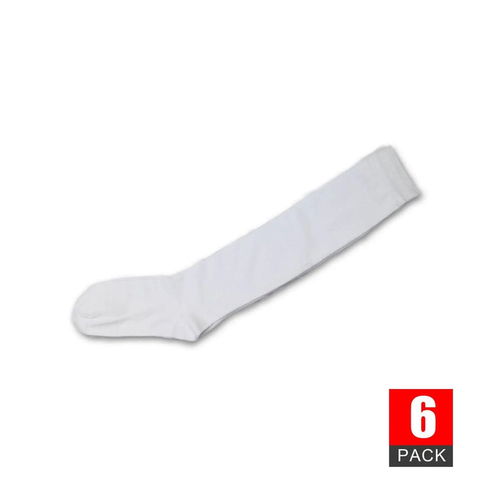 Girls White School Knee High Socks - Pantsnsox