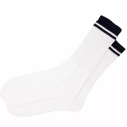 White / Navy Striped