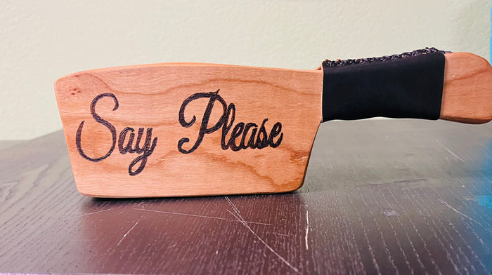 "Say Please" Furry Paddle