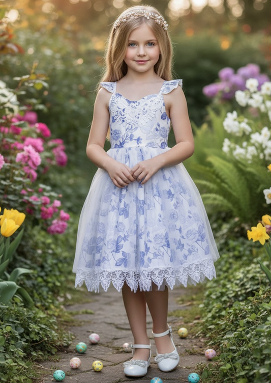 ABBY DRESS BLUE FLORAL