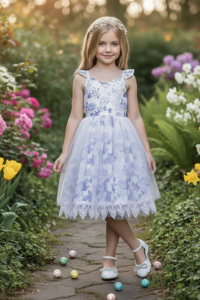 ABBY DRESS BLUE FLORAL
