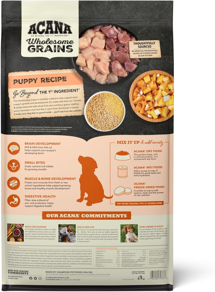 Acana Puppy Dry Dog Food- With Grain - Dog.Dog.Cat.
