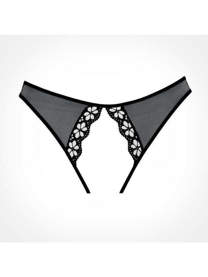 Adore Mirabelle Plum Sheer Mesh Panties - Floral Lace, Peekaboo Cutouts & Elegant Picot Trim Allure Lingerie
