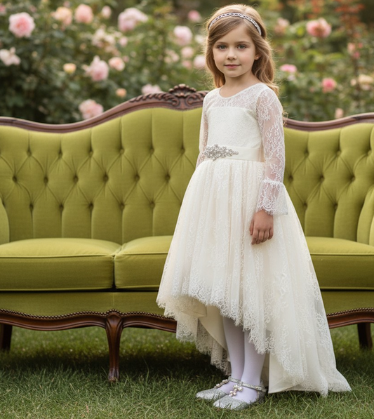 AINSLEY DRESS & BELT SET IVORY