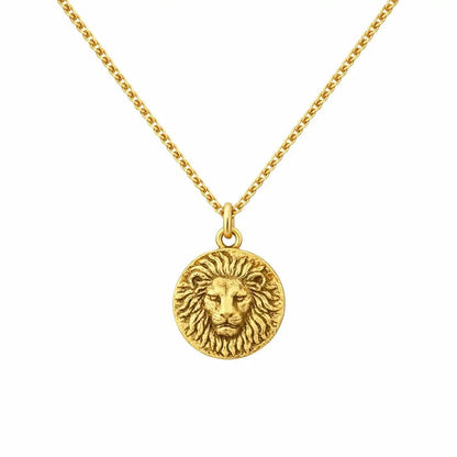 Ancient Lion Head Coin Necklace marketplace image