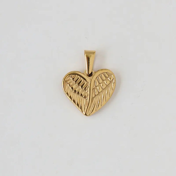 Plated Angel Wing Heart Golden - Pantsnsox