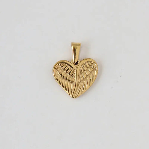 Plated Angel Wing Heart Golden - Pantsnsox