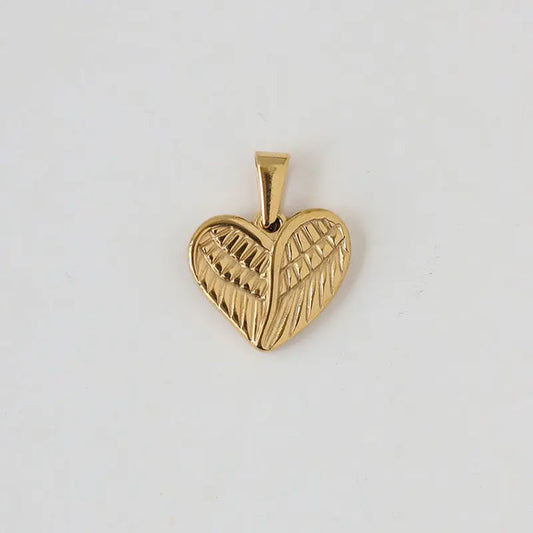 Plated Angel Wing Heart Golden - Pantsnsox